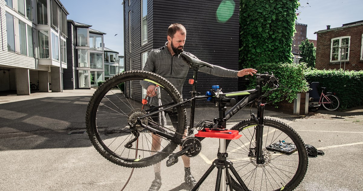 Bike wash at Kolding Hotel Apartments