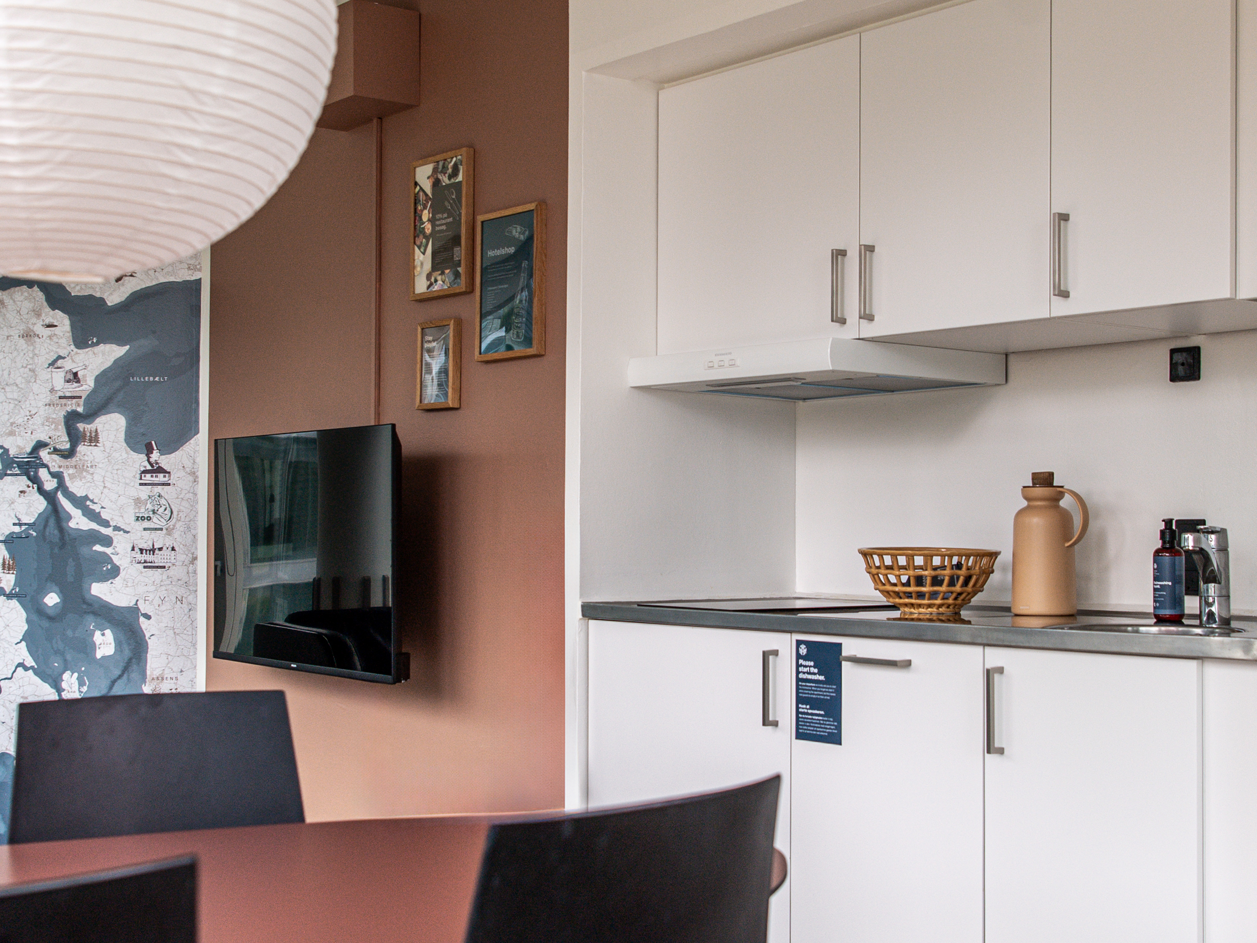 Private kitchen in the hotel apartment