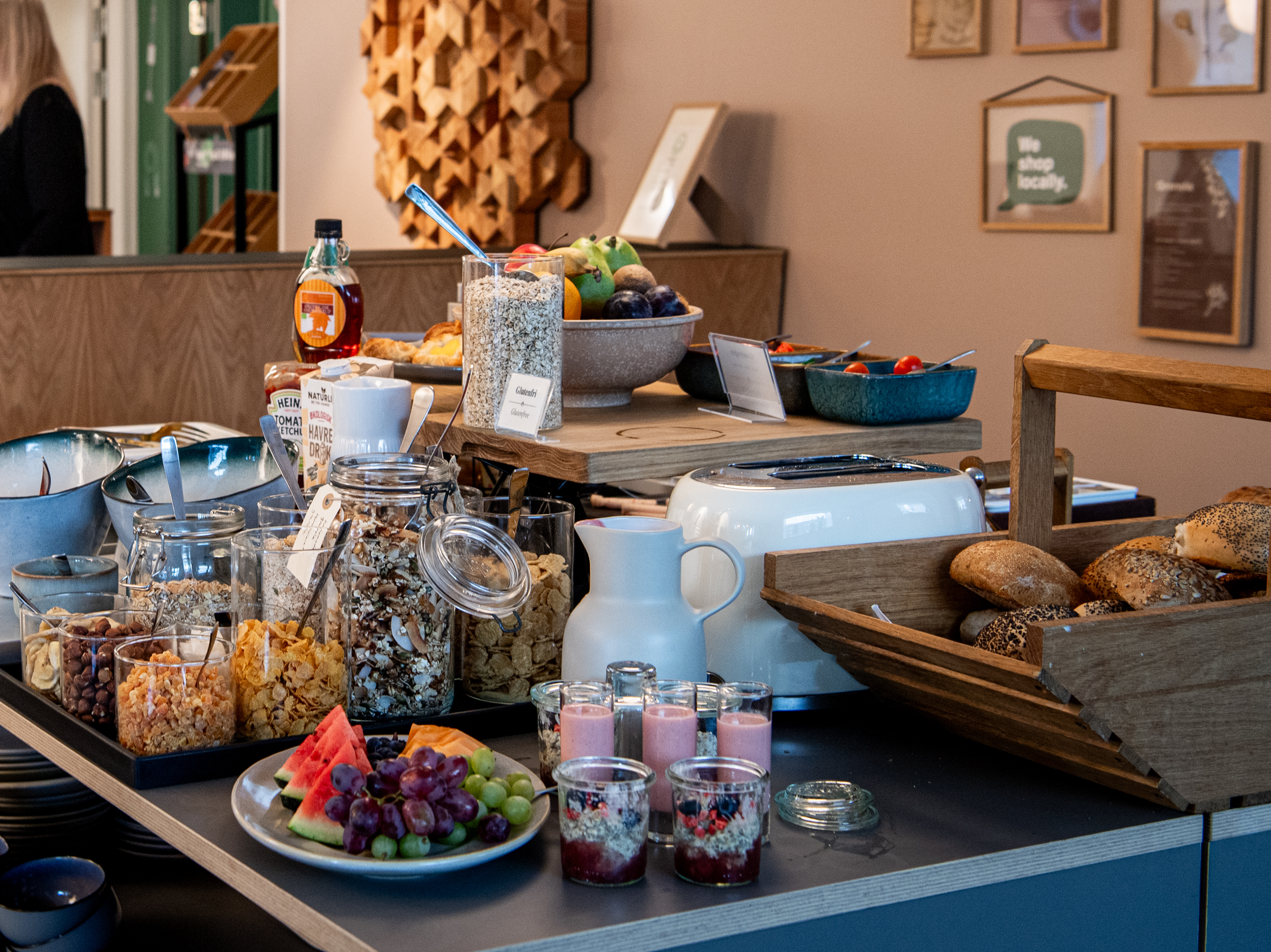 Breakfast buffet at Kolding Hotel Apartments